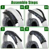 Geekria Flex Fabric Headband Cover Compatible with Skullcandy Crusher Evo/ANC/ANC2, Hesh 3/Evo/ANC, Venue Headphones, Sweat Cover (MC Stone)