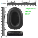 Geekria QuickFit Replacement Earpads + Mic Windscreen Foam Compatible with BlueParrott B450-XT, B450XT Headphones Mic Foam Cover + Ear Cushions / Cushion Pad Repair Parts (Black)