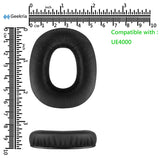 Geekria QuickFit Replacement Ear Pads for Logitech UE4000 Headphones Ear Cushions, Headset Earpads, Ear Cups Cover Repair Parts (Black)