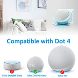 Geekria Acrylic Wall Mount Compatible with Echo Dot 4th with an LED Clock and Alexa Smart Speaker, Speaker Stand Stable Guard Holder (Clear)