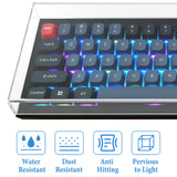 Geekria 65% Keyboard Dust Cover, Clear Acrylic Keypads Cover for 68 Keys Computer Mechanical Wireless Keyboard with Knob, Compatible with Keychron Q2, Keychron V2