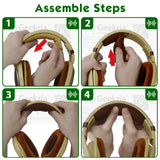 Geekria Velour Headband Pad Compatible with Sennheiser HD598 HD598SE HD598CS HD595 HD569 HD559 HD558 HD555 HD518 HD515 Game ONE PC360 PC373D, Headphones Replacement Band (Brown)
