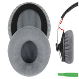 Geekria Comfort Velour Replacement Ear Pads for Sennheiser Momentum On-Ear Momentum 2.0 On-Ear Momentum 2.0 On-Ear Wireless HD1 On-Ear Headphones Ear Cushions, Ear Cups Cover Repair Parts (Grey)