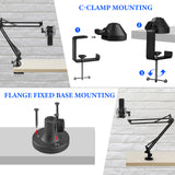 Geekria for Creators Microphone Arm Compatible with TONOR TC-777, TC20, TC30, TC-2030 Mic Boom Arm Mount Adapter with Tabletop Flange Mount, Suspension Stand, Mic Scissor Arm, Desk Mount Holder