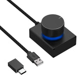 Geekria USB Volume Adjustment Knob with Rotate Volume Adjustment & One Key Mute Function, PC / Phone Audio Remote Volume Control Adapter Support Win 7, 8, 10, Vista, MAC, Android (5FT / 1.5m Cord)