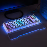 Geekria Acrylic TKL Keyboard Wrist Rest, for 80% Layout 87 Key Mechanical Gaming Keyboard.Ergonomic for Easy Typing Pain Relief Compatible with Razer TKL Keyboard, Logitech TKL Keyboard (Frosted)