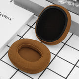 Geekria Comfort Mesh Fabric Replacement Ear Pads Compatible with Skullcandy Crusher Wireless, Crusher EVO, Crusher ANC, Hesh3, HeshEVO, HeshANC, Venue ANC Headphones, Ear Cushions (Brown)