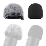 Geekria for Creators Foam and Furry Microphone Windscreen Combo Pack Compatible with Blue Yeti, Yeti Pro Microphone Antipop Foam Cover, Mic Wind Cover, Fluff Windscreen Muff