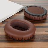 Geekria QuickFit Replacement Ear Pads for Sennheiser Momentum Over-Ear Headphones Ear Cushions, Headset Earpads, Ear Cups Cover Repair Parts (Brown)