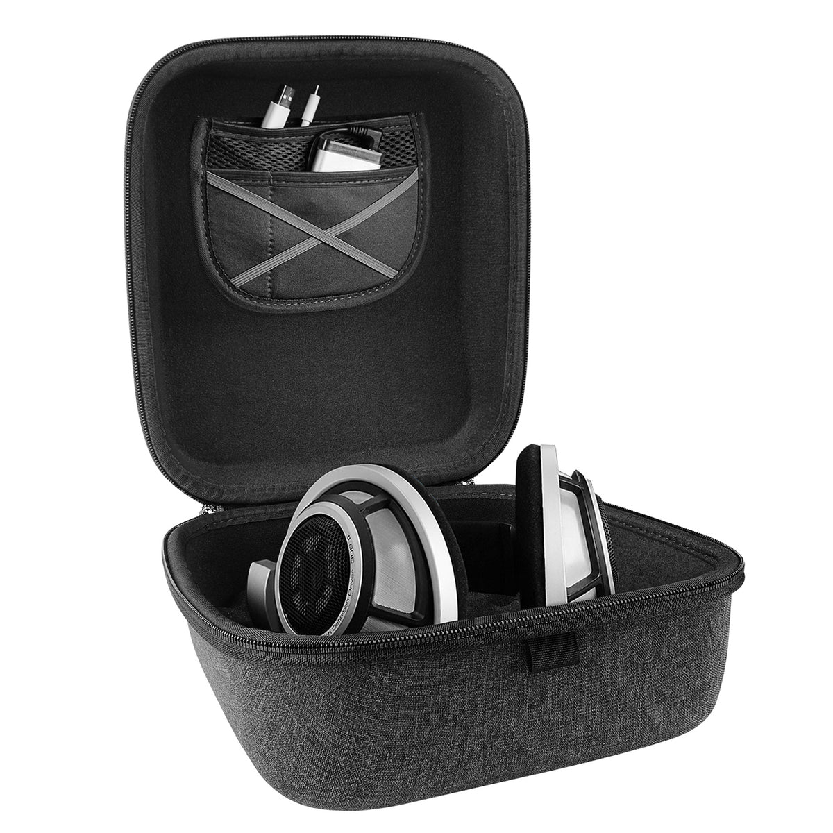 Geekria Shield Case voor grote over-ear hoofdtelefoon, vervangende beschermende harde schaal reistas met kabelopslag, compatibel met Sennheiser HD Geekria Shield Case voor grote over-ear hoofdtelefoon, vervangende beschermende harde schaal reistas met kabelopslag, compatibel met Sennheiser HD
