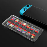 Geekria Game Card Case Compatible with Nintendo Switch 14 Cartridge Slots Holder Protective Shockproof Display Cabinet Game Card Case Transparent Acrylic Game Storage Box Compatible Switch NS NX