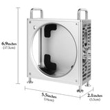 Geekria Computer Chassis Stand, Aluminum Chassis Case, Compatible with Apple 2024 Mac Mini Desktop Computer, 2024 Mac Mini M4 / M4 Pro Desktop Stand - Accessories (Silver)