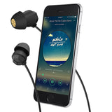 Geekria Noise Isolating Ear Plugs, Sleep Earbuds, Mini Comfy ASMR Sleeping Earphone, Fit Ambient Sounds, Air Travel, Side/Light Sleep, White Noise With Mic and Volume Control - Black