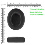 Geekria PRO Extra Thick Replacement Ear Pads for Beats Studio 3, Studio 3.0 Wireless (A1914) Headphones Ear Cushions, Headset Earpads, Ear Cups Cover Repair Parts (Shadow Gray)