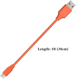 Geekria USB Headphones, Earbuds Short Charger Cable Compatible with JBL Endurance Peak, LIVE 400BT/500BT, TUNE 500BT, USB to Micro-USB Replacement Power Charging Cord (1 ft/30 cm 2 Pack)