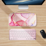 Geekria Hard Shell Keyboard Case, Compatible with Logitech MX Keys Mini Minimalist Wireless Illuminated Keyboard Travel Carrying Bag (Pink Marble)