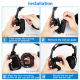 Geekria QuickFit Replacement Ear Pads for Astro A40 TR Headphones Ear Cushions, Headset Earpads, Ear Cups Cover Repair Parts (Black)