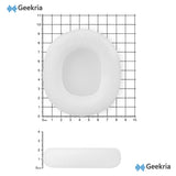 Geekria Comfort Mesh Fabric Replacement Ear Pads for SteelSeries Arctis Nova Pro Wired, Arctis Nova 1/ 3/ 4/ 5/ 7 Headphones Ear Cushions, Repair Parts (White)