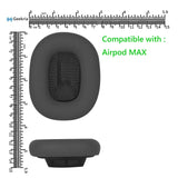 Geekria QuickFit Replacement Ear Pads Compatible with Apple Airpods MAX Headphones Ear Cushions, Headset Earpads, Ear Cups Cover Repair Parts (Black)