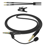 Geekria Boom Mic Headphones Cable Compatible with Sony WH-1000XM6 WH-1000XM5 WH-1000XM4 ULT Wear, 3.5mm Jack Nylon Braided Replacement Cord with Boom Microphone for Gaming & Meeting (5.6ft)