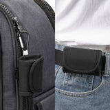 Geekria Earbuds Pouch with Belt Loop Compatible with AirPods, AirPods Pro AirPods 3, Earbud Case Belt Holster, Protective Case Cover with Clip Holder for Bag Strap, All-Round Protection (Black)