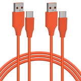 Geekria USB Headphones Fast Charger Cable Compatible with Sony WH-1000XM5 WH-1000XM4 WH-1000XM3 XB910N XB900N CH720N Charger, USB to USB-C Replacement Power Charging Cord (4 ft/120 cm 2 Pack)