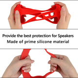 Geekria Silicone Speaker Case Cover Compatible with JBL Flip 6 Case, Protective Waterproof Soft Skin, Replacement Speakers Travel Carrying Case with Shoulder Strap (Red)