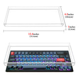Geekria 65% Keyboard Dust Cover, Clear Acrylic Keypads Cover for 68 Keys Computer Mechanical Wireless Keyboard with Knob, Compatible with Keychron Q2, Keychron V2