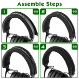 Geekria Flex Fabric Headband Cover Compatible with V-MODA Crossfade LP, Crossfade M-100, Crossfade Wireless Headphones, Head Cushion Pad Protector, Replacement Repair Part, Sweat Cover (Black)