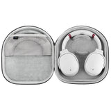 Geekria Shield Headphones Case for Lay Flat Over-Ear Headphones, Replacement Hard Shell Travel Carrying Bag with Cable Storage, Compatible with Steelseries, B&W, Skullcandy Headsets (Grey)