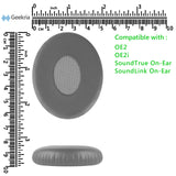 Geekria QuickFit Replacement Ear Pads for Bose On-Ear OE2, OE2i Headphones Ear Cushions, Headset Earpads, Ear Cups Cover Repair Parts (Grey)