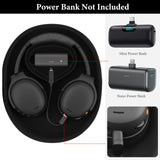 Geekria Elite Charging Headphones Case Compatible with Skullcandy Crusher ANC 2, Hesh ANC/Evo and More, Replacement Hard Shell Travel Carrying Bag (Black) Without Power Bank
