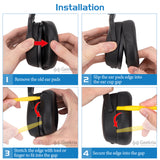 Geekria QuickFit Replacement Ear Pads for Skullcandy Crusher ANC 2 Headphones Ear Cushions, Headset Earpads, Ear Cups Cover Repair Parts (Black)