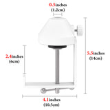 Geekria for Creators Microphone Desk Mount Clamp, Boom Arm Clamps for Adjustable Mic Stand Compatible with Rode PSA1+, TONOR T20, Aokeo AK-35, InnoGear Microphone Arm (White)