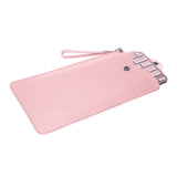 Geekria Keyboard Carrying Case Replacement for Logitech MX Keys Mini Keyboard Case, Vegan Leather Protective Travel Bag Keyboard Cover (Pink)
