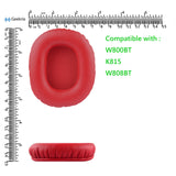 Geekria QuickFit Replacement Ear Pads for Edifier W800BT (FCC ID:Z9G-EDF41), K815, W808BT Headphones Ear Cushions, Headset Earpads, Ear Cups Cover Repair Parts (Red)