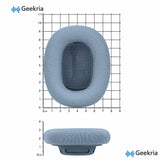 Geekria Comfort Mesh Fabric Replacement Ear Pads Compatible with Apple AirPods MAX (A2096), AirPodsMAX2 (A3184) Headphones, Ear Cushions (Blue)