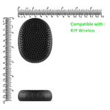 Geekria QuickFit Replacement Ear Pads for Skullcandy Riff Riff 2 Wireless Headphones Ear Cushions, Headset Earpads, Ear Cups Cover Repair Parts (Black)