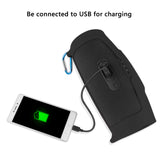 Geekria Silicone Speaker Case Cover Compatible with JBL Charge 5, Protective Waterproof Soft Skin, Replacement Bluetooth Speakers Travel Carrying Sleeve with Shoulder Strap (Black)