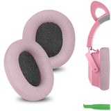 Geekria Comfort Mesh Fabric Replacement Ear Pads for Razer Kraken V4/V4X/V4Pro/Kitty V2 Pro, Barracuda/Barracuda X Headphones, Repair Parts (Pink)