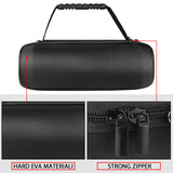 Geekria Shield Case Compatible with JBL Charge 5, Charge 4 Portable Bluetooth Speaker, Replacement Protective Hard Shell Travel Carrying Bag with Room for Accessories (Black)