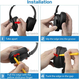 Geekria Sport Cooling-Gel Replacement Ear Pads Compatible with Skullcandy Crusher Wireless/EVO/ANC, Hesh 3/EVO/ANC, Venue ANC Headphones, Repair Parts (Black)