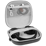 Geekria Shield Headphones Case Compatible with HyperX Cloud Stinger S, Cloud Stinger PS4, Cloud Flight Gaming Case, Replacement Hard Shell Travel Carrying Bag with Cable Storage (Dark Grey)