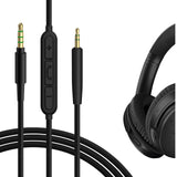 Geekria Audio Cable with Mic Compatible with Bose QC45 QCUltra QC35II QC25 Headphones, 2.5mm to 3.5mm Replacement Stereo Cord with Inline Microphone and Volume Control (4 ft / 1.2 m)