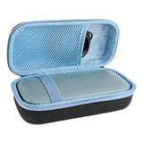 Geekria Shield Speaker Case Compatible with Bose SoundLink Flex Bluetooth Portable Speaker Case, Replacement Hard Shell Travel Carrying Bag with Cable Storage (Black/Blue)