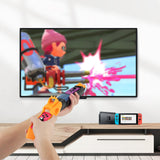 Geekria Game Gun Compatible with Nintendo Switch/OLED Joy-Cons Grip, Fit for Splatoon, Resident Evil, Hunting Simulator, Wolfenstein, Sniper Elite, Juarez, Type Shooting Gaming Accessories