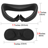Geekria Sweat Proof Silicone Face Cover Pad Compatible with Pico Neo 4 Protective Lens Cover Accessories, Washable Lightproof Anti-Leakage Fit for Pico Neo 4, Replacement Accessories (Black)