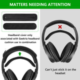 Geekria Velour Hook and Loop Headband Pad DIY Installation No Tool Needed, Fits Geekria Hook and Loop Headband Cover Only (Black)