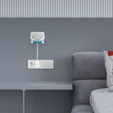 Geekria Acrylic Wall Mount Compatible with Echo Dot 4th with an LED Clock and Alexa Smart Speaker, Speaker Stand Stable Guard Holder (Clear)