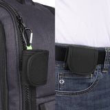 Geekria Earbuds Pouch with Belt Loop Compatible with Beats Solo Buds, Earbud Case Belt Holster, Protective Case Cover with Clip Holder for Bag Strap (Black)